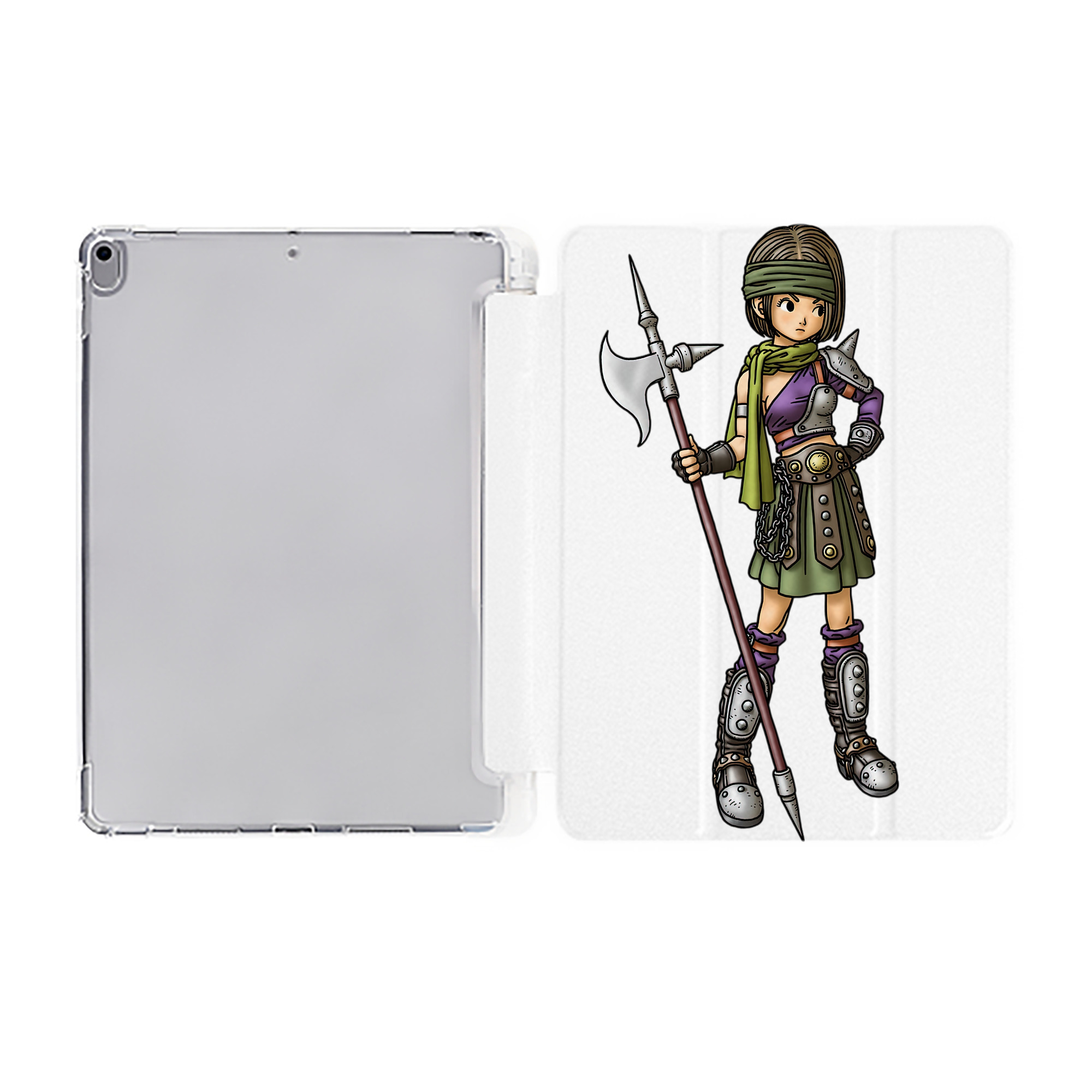 （画像用） ドラゴンクエスト Doragon Kuesuto Dragon Quest IPad ケース ペン収納付き 三つ折りスタンド PUレザー×シリコン 対応機種9.5/10.5/10.9インチ